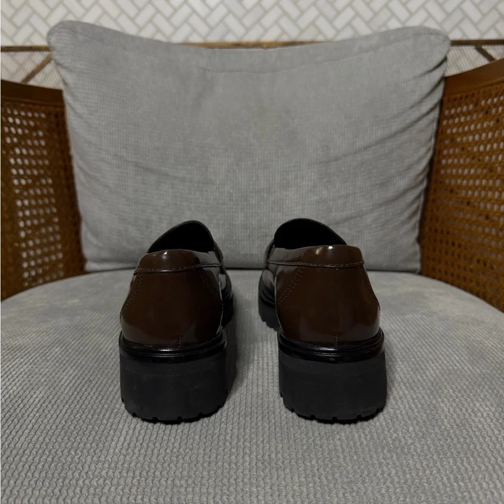Reformation Agathea Chunky Loafer Espresso Leather